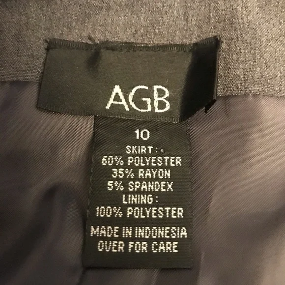 AGB Grey peplum Skirt size 10 - Picture 4 of 4